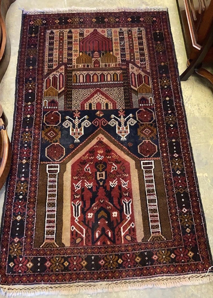 A Belouch prayer rug, 160 x 90cm